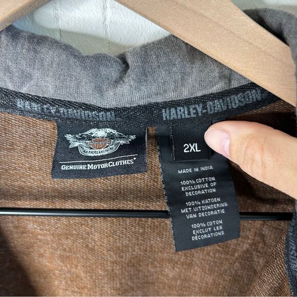 Harley-Davidson Charcoal Gray Skull Graphic Jacket size 2XL - Picture 10 of 10